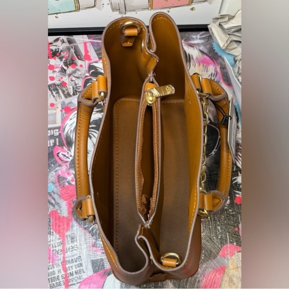 *NWT*  Nanette Lepore Valle Camel Convertible Satchel and crossbody Bag - Picture 8 of 10